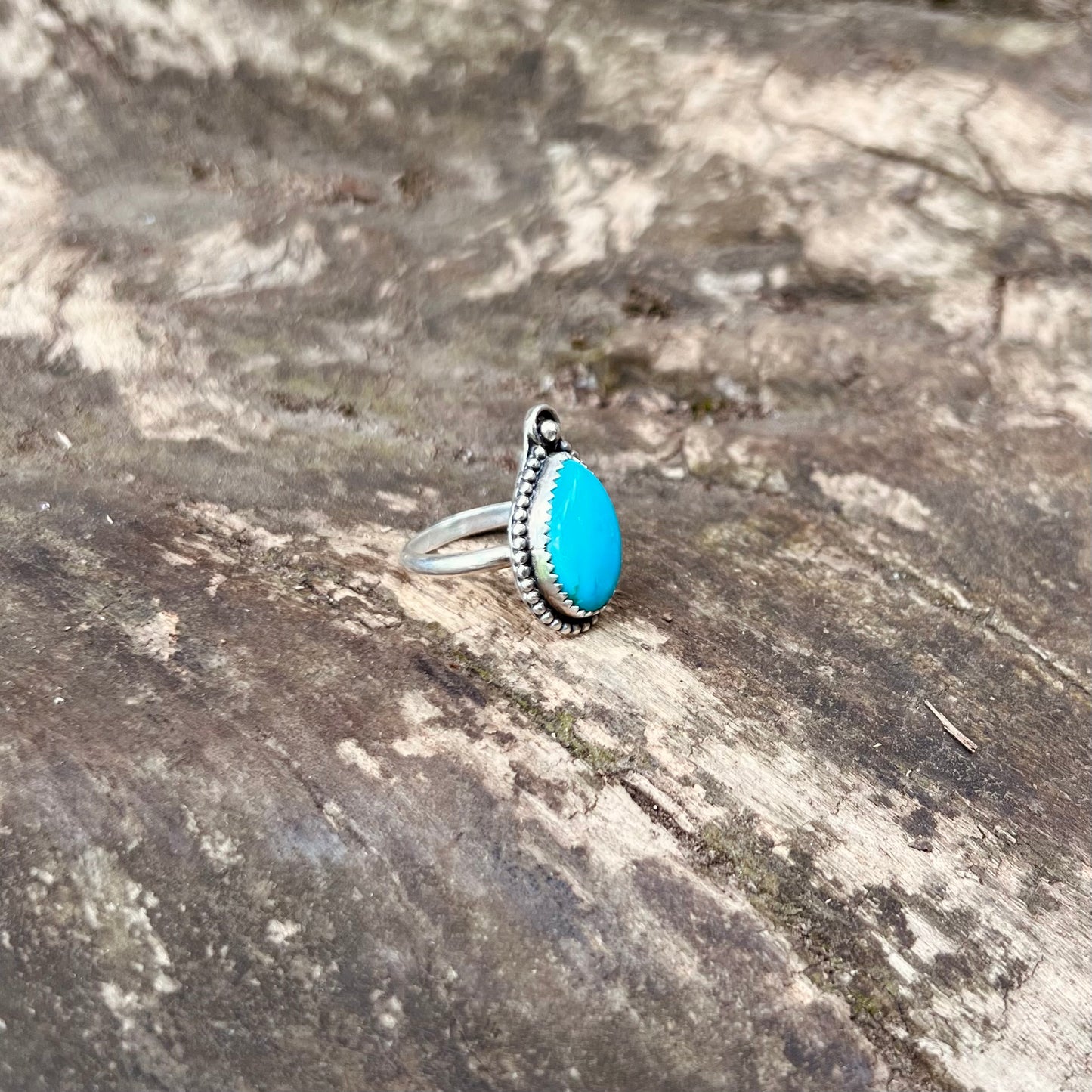 "Sundrop" Sterling Silver + Turquoise Ring