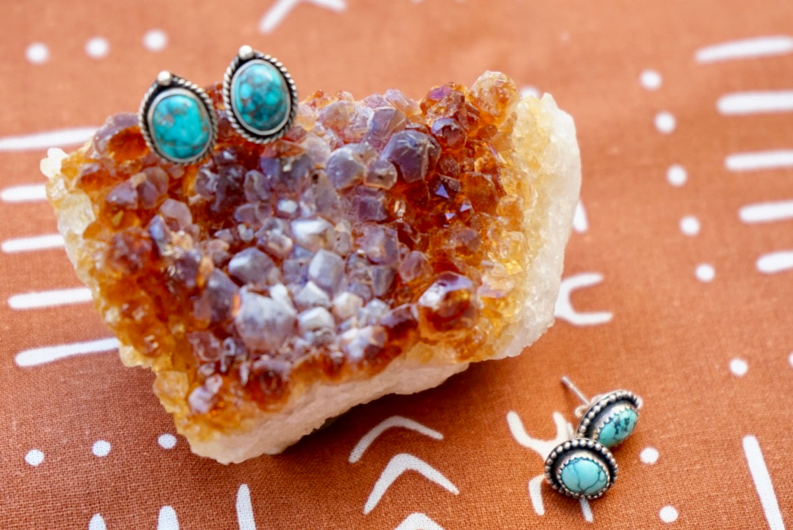 Itty Bitty Turquoise Studs