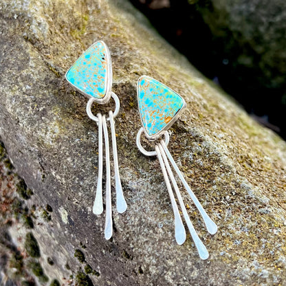 "Dancing Arrows" Australian Turquoise Earrings