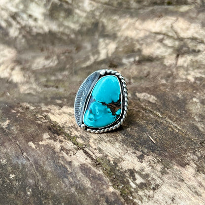 Big Wave Indian Mountain Turquoise Ring