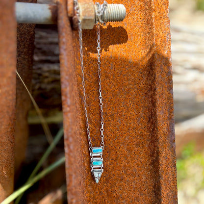 Cascadia Turquoise Hinge Necklace