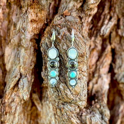 Luna Gemstone Dangle Earrings