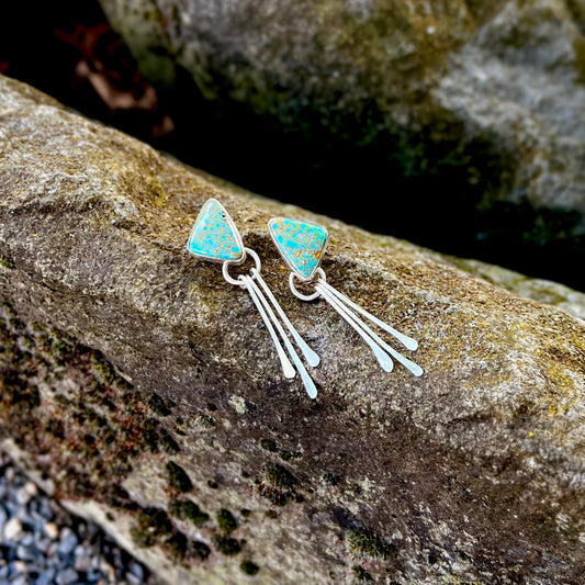 "Dancing Arrows" Australian Turquoise Earrings