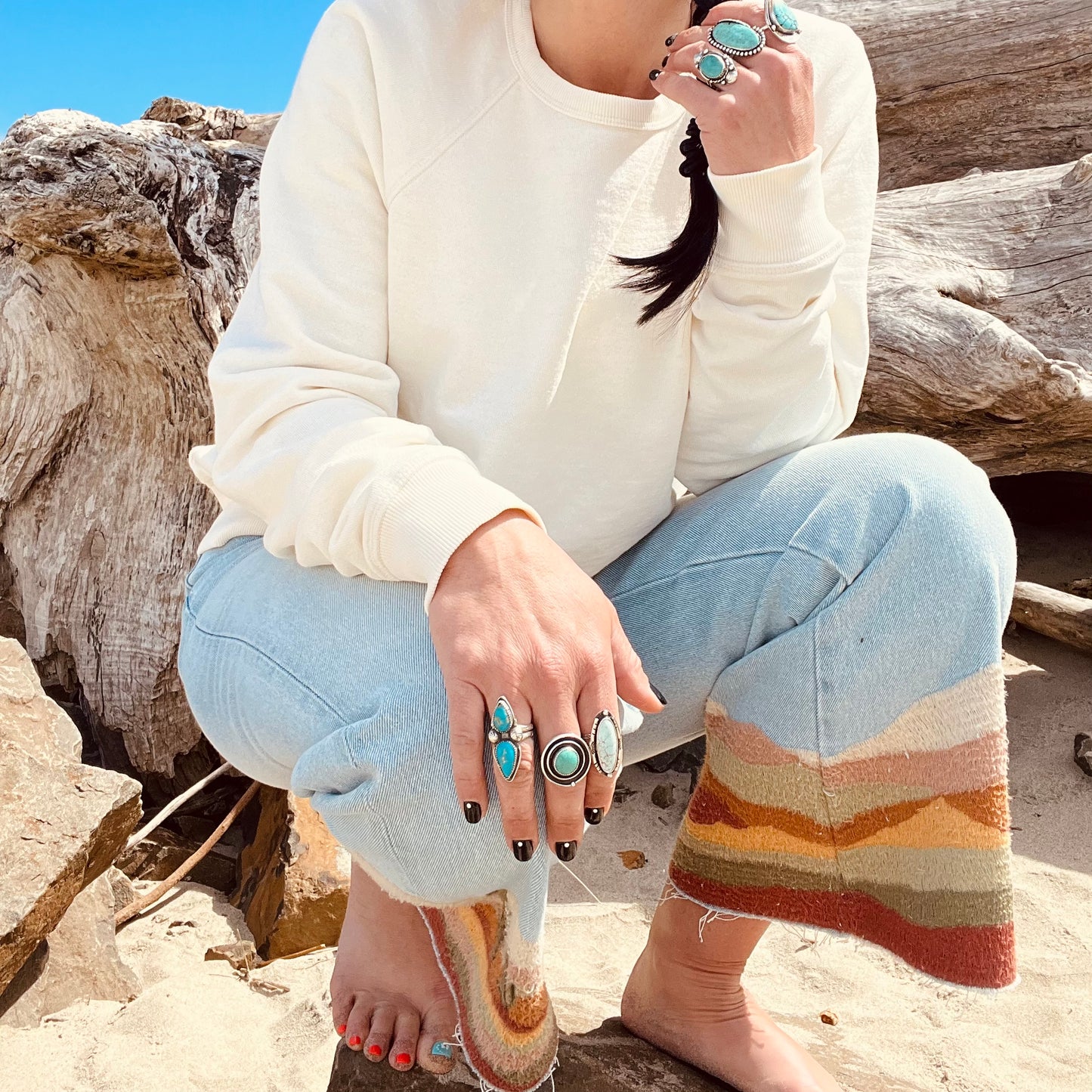 Sea Foam Turquoise Ring