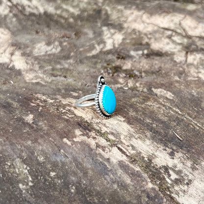 "Sundrop" Sterling Silver + Turquoise Ring