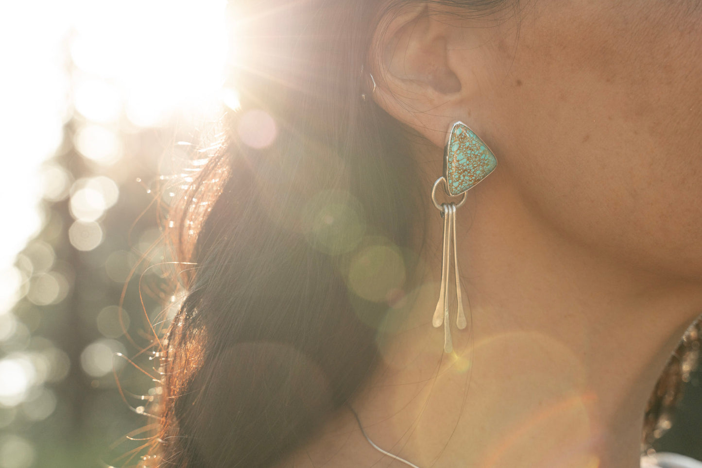 "Dancing Arrows" Australian Turquoise Earrings