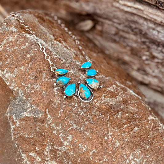 “Lady Luck” Sonoran Turquoise Statement Pendant