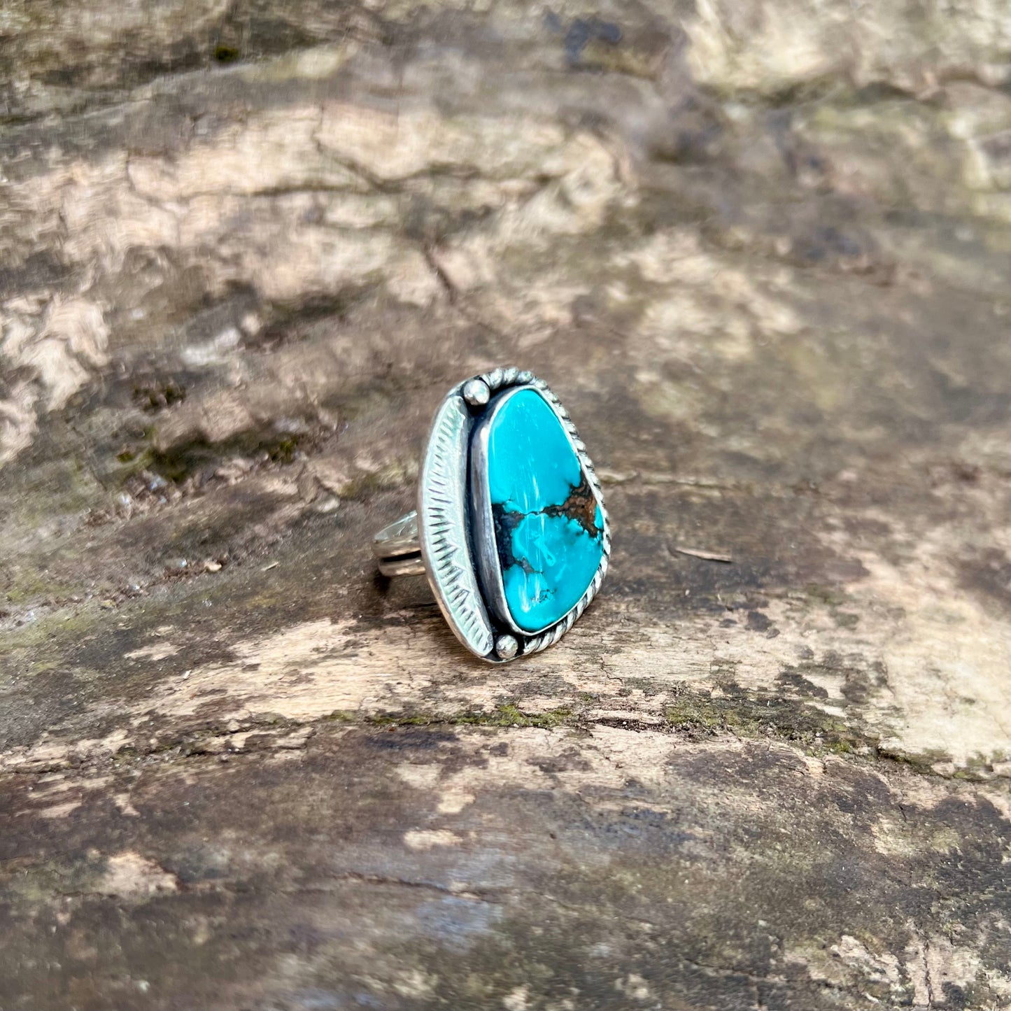 Big Wave Indian Mountain Turquoise Ring