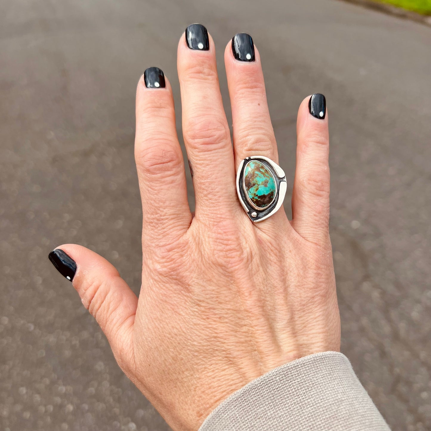 “Delta” Turquoise Ring