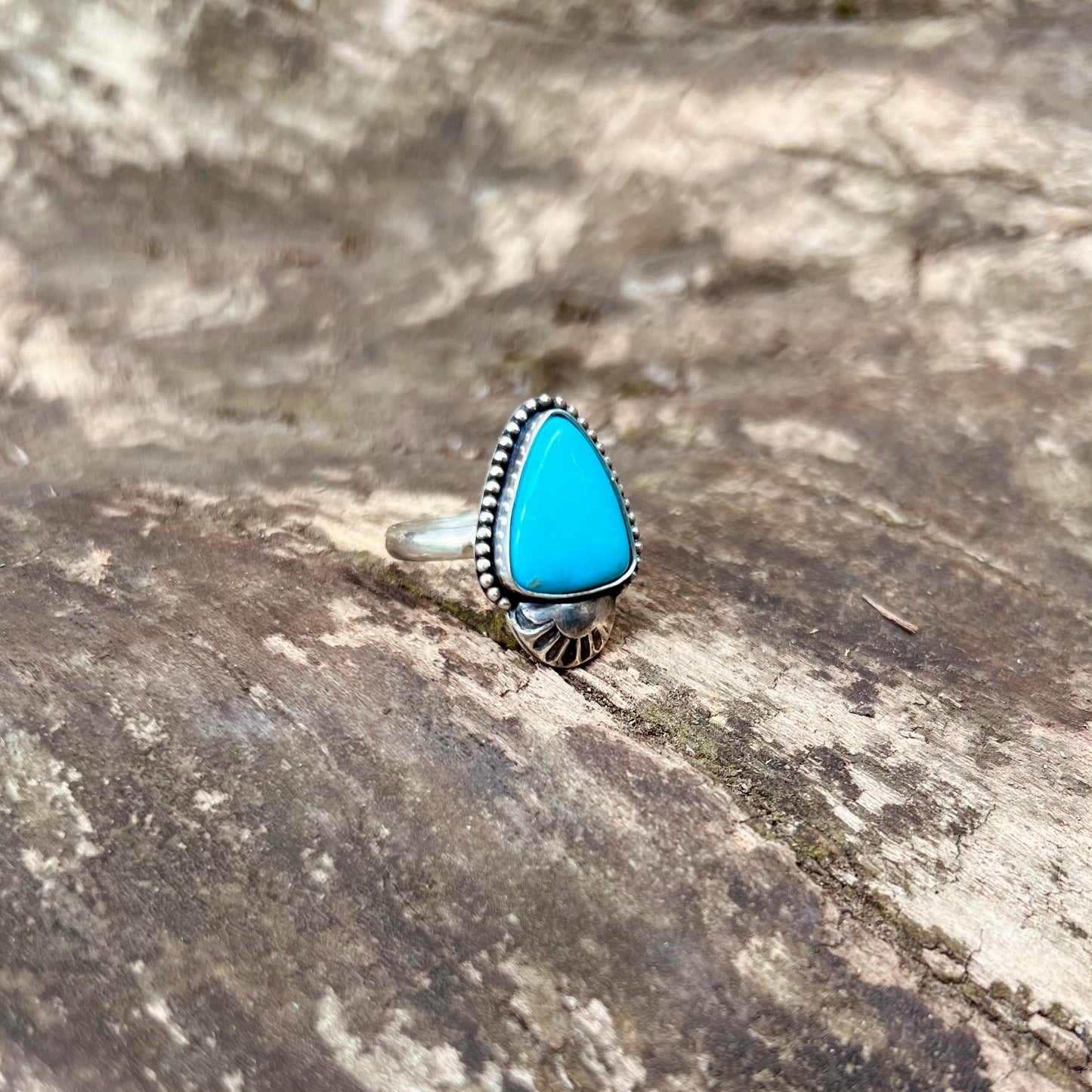 "Stella" Sterling Silver & Natural Turquoise Ring