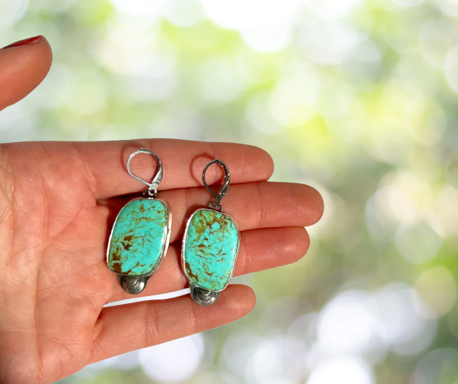 Delilah Tyrone Turquoise Earrings