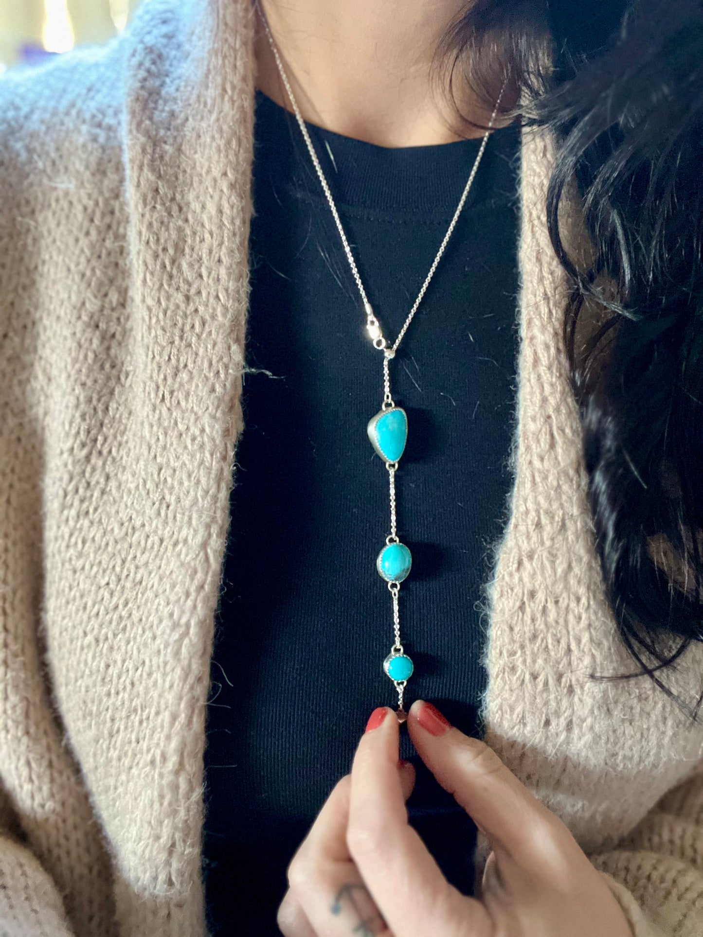 Turquoise TaTa Slider Necklace