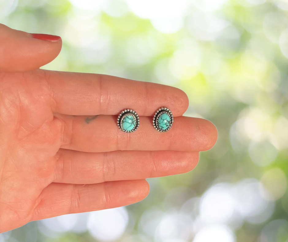 Itty Bitty Turquoise Studs